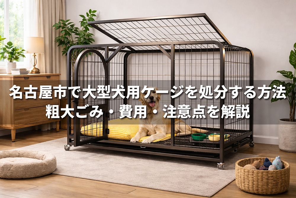 名古屋市で大型犬用ケージを処分する方法を解説するイメージ画像