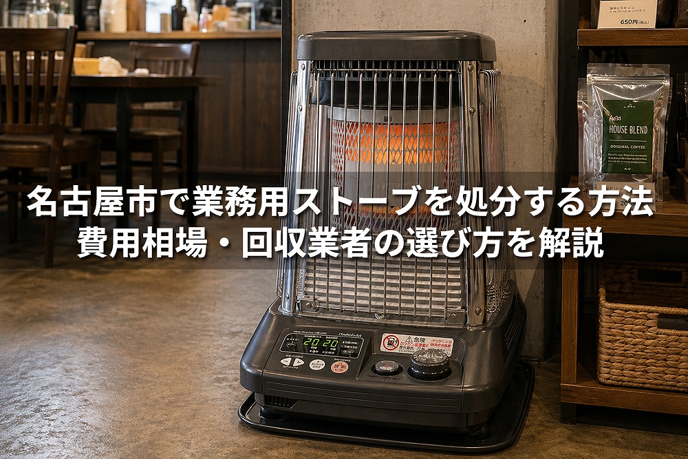 名古屋市で業務用ストーブを処分する方法や費用相場、回収業者の選び方を解説する記事のアイキャッチ画像