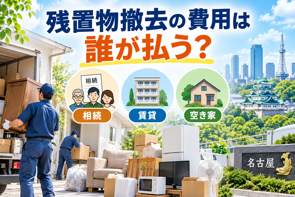 残置物撤去の費用は誰が払う？相続・賃貸・空き家のケース別に解説する名古屋市向けアイキャッチ画像